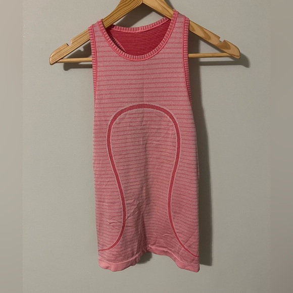 Lululemon Run Swiftly Tech Tank Stitch Stripe White Heathered Boom Juice Size 4 - Picture 3 of 8
